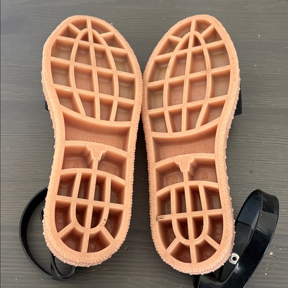 Melissa + Jason Wu jelly espadrille sandals black and beige ankle size 7 - Picture 9 of 14